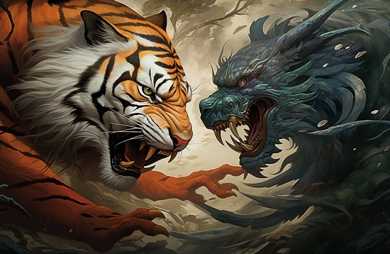 Tiger und Drache